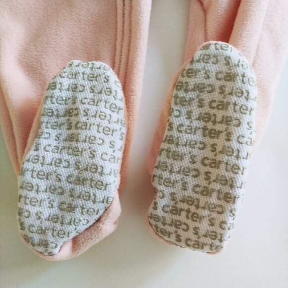 Carter's Fleece Cat Zip-Up Footie 9 Months - Picture 3 of 4